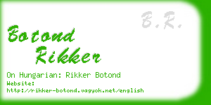 botond rikker business card